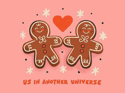 Cookies in love <3 baking christmas cookie design festive gingerbread holiday illustration in love lettering love procreate retro type vintage