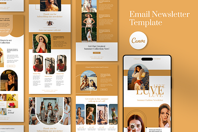 LUVE - CANVA Email Newsletter advertising canva canvatemplate email emaildesign emailnewsletter emailtemplate graphic design marketing newsletter promotions