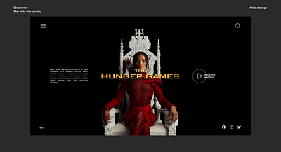 The Hunger Game website - new concept design typography ui ux web design website