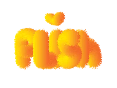 Plush Typography design 3d branding clothes creative creative design design font graphic design happy illustration joy logo love luxury meaningful plush sun typography vector yellow