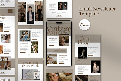 CANVA Email Newsletter Template canva canva template email email newsletter graphic design newsletter newsletter template