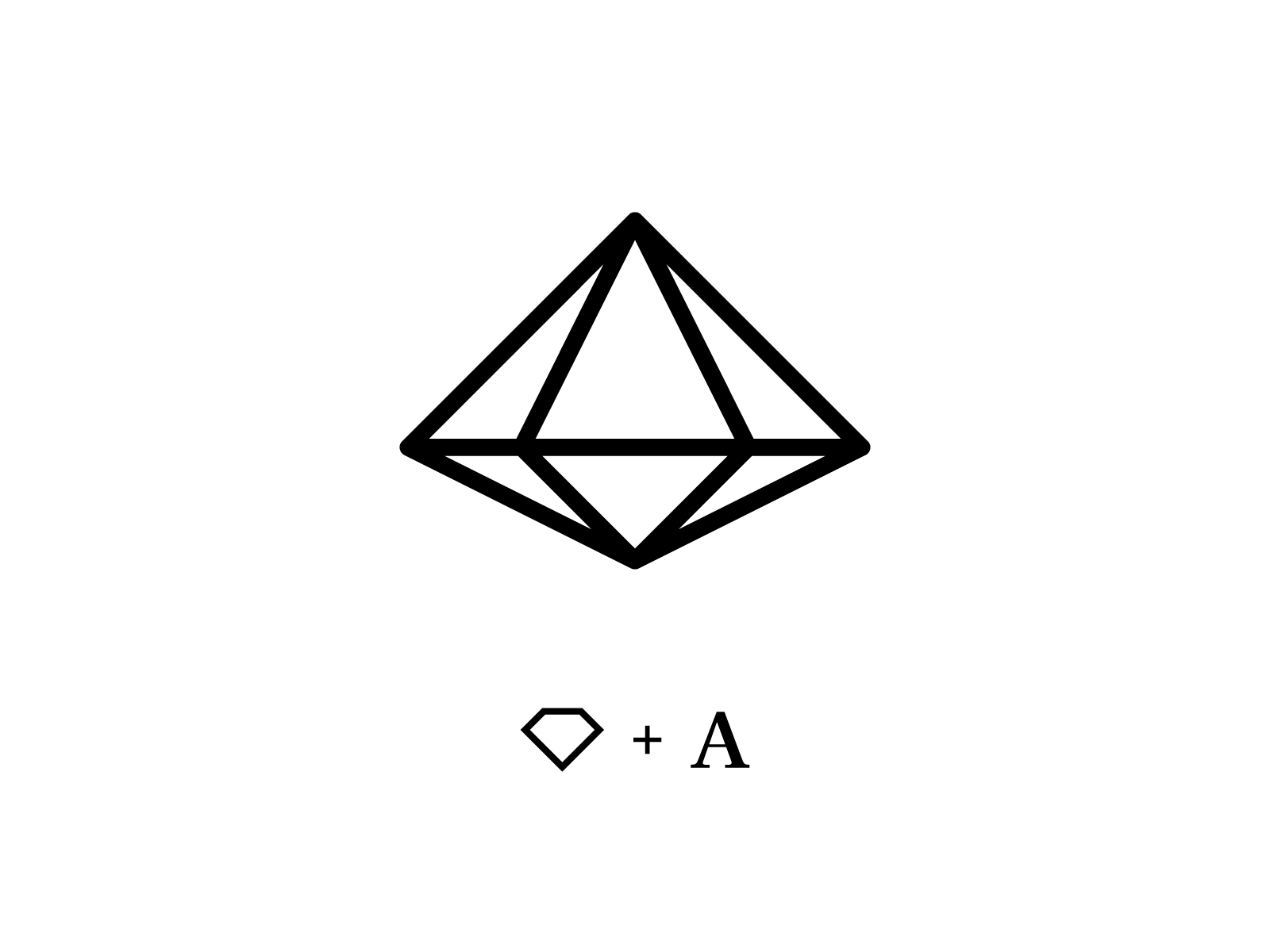 A + Diamond brand branding concept jewellery jewelry logo design ring