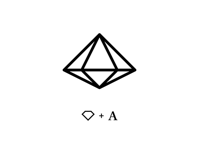 A + Diamond brand branding concept jewellery jewelry logo design ring