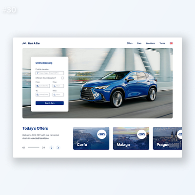 Car Rental Web UI Design Concept design figma ui website