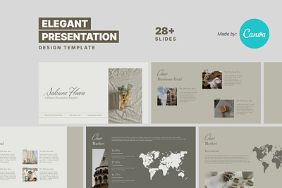 Sakura Flowa - Presentation Template advertising agency canva canva template design graphic design illustration ui