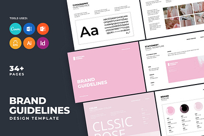 ROSALIA - Brand Guidelines advertising agency brand guideline branding canva canva template design graphic design illustration ui