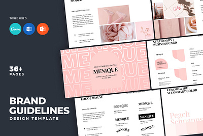 MENIQUE - Brand Guidelines advertising agency brand guideline branding canva canva template design graphic design illustration ui