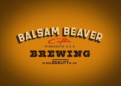 Balsam Beaver Brewing beer brand brewery design handlettering logo retro typography