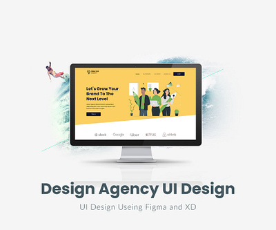 Design Agency Landing Page UI Design figma graphic design ui ui design uiux