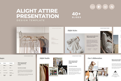 Alight Attire - Presentation Template advertising agency canva canva template design graphic design illustration presentation presentation template ui