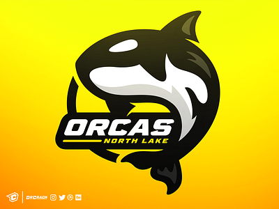 Orca Logo brand branding drcrack esport gaming killer whale logo mascot orca orcas sports whale