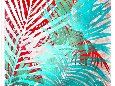 Tropic Palm print palm printmaking screenprint