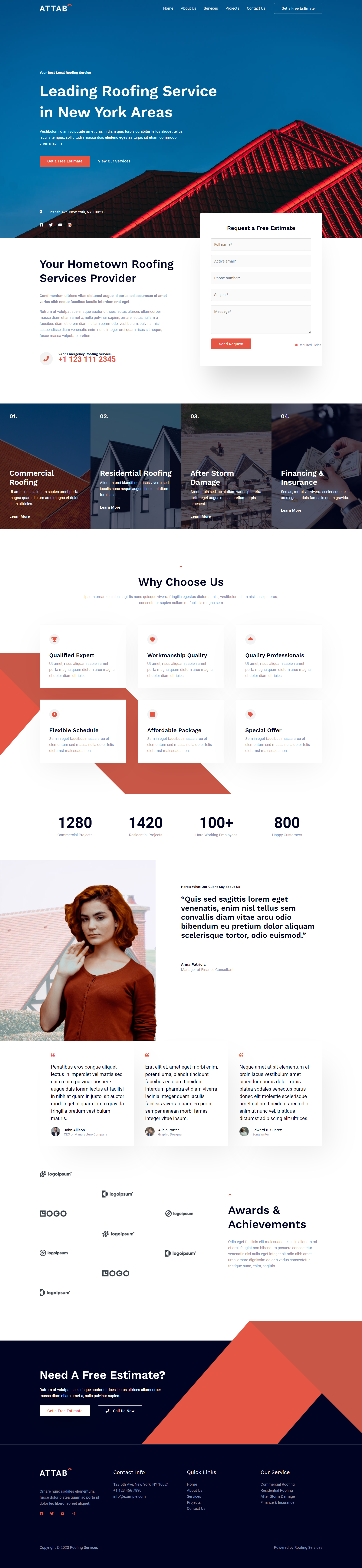 WordPress Roofing Service Website Design elementor pro responsive website ui web web design website design wordpress website