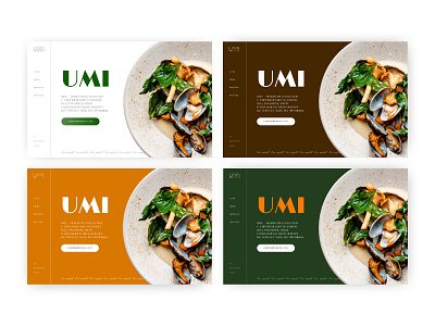 Landing Page for UMI Restaurant branding design ui ux