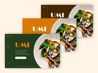 Landing for Restaurant in 3 Color Variants design landing ui ux web design