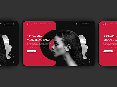 Landing Page of Artmoda Model Agency branding landing ui ux web design