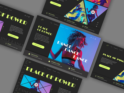 Landing for Dance Studio "Place Of Power" branding dance design landing studio ui ux web design