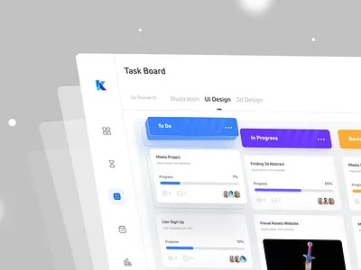 Task Management Dashboard 🚀 3d branding graphic design ui uidesign ux design web design white design