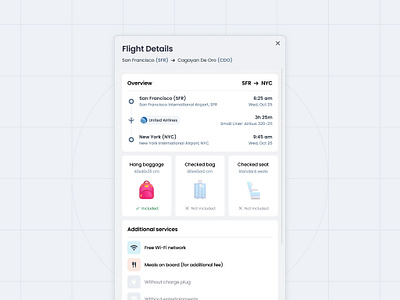 Flight Details modal 3d block dark theme details flight illustration modal pop up ui ui design visual design