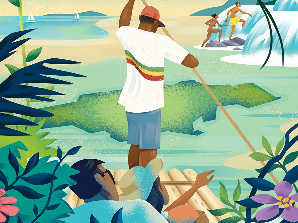 Jamaica Travel Poster by Martin Wickstrom on Dribbble