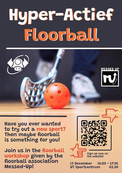 Hyper-Actief Floorball Poster poster
