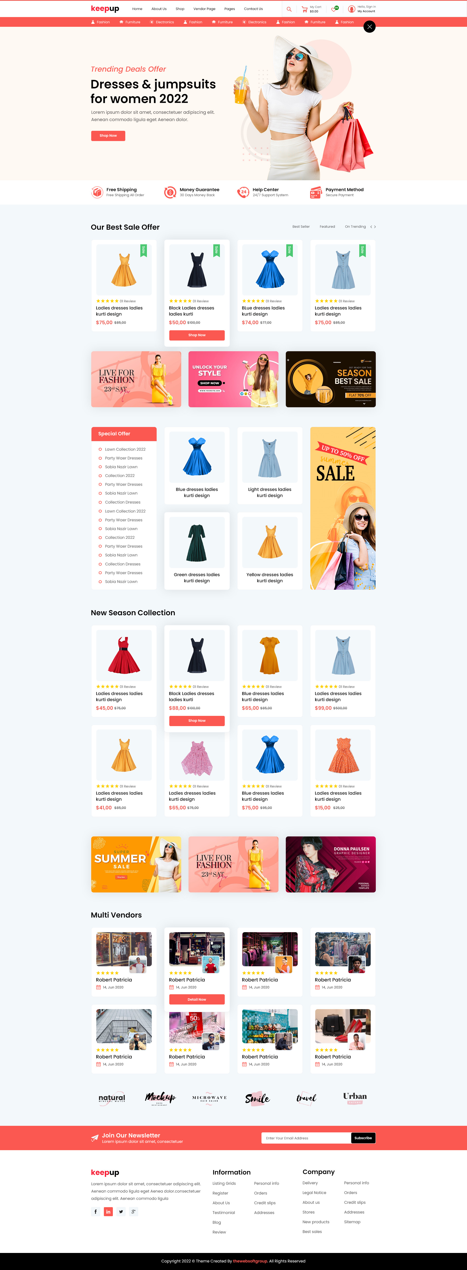 Keepup Ecommerce Template graphic design logo seo freelancer