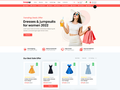 Keepup Ecommerce Template graphic design logo seo freelancer