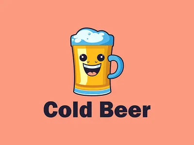 Beer Cartoon Logo beer mascot branding brewery cartoon cartoon character cartoon mascot character comics concept design drunk fun glass hand drawn illustration king logo mascot restaurant vector