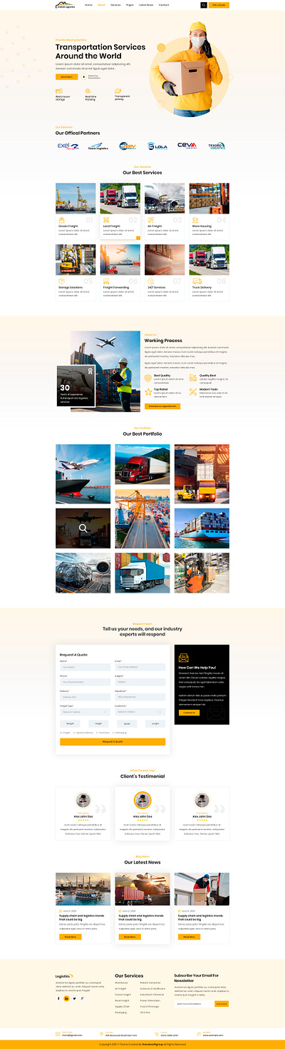 united logistics Transportation Template graphic design logo warehouse