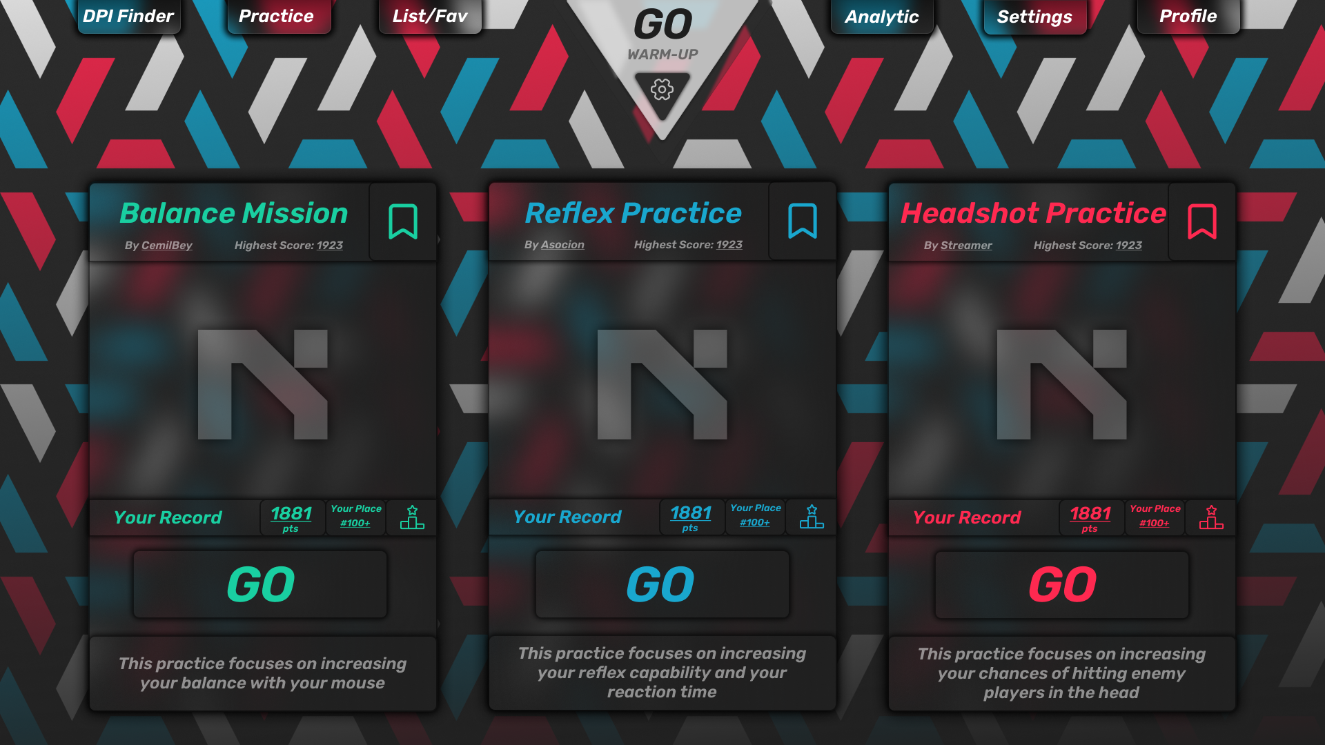 FPS Trainer Game UI cemilbugrauzunkaya game gameui graphic design ui unrealengine vector