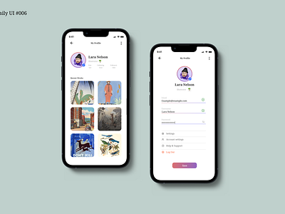 User Profile Design dailyui design ui userprofile