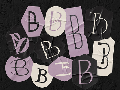 B Letterforms b bold funky letter letterform lettering modern sans serif serif sticker type typography vintage
