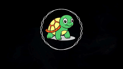 Cute Cartoon Turtle LOGO 3d logo animal logo anime logo brand logo branding branding logo cartoon logo create logos design design logo digital art illustration logo logo maker logos modern logo new logo personal logo turtle logo