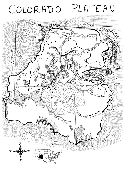 Colorado Plateau colorado plateau illustration map