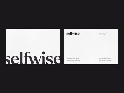 Selfwise — business cards business cards identification logo print selfwise slowinski