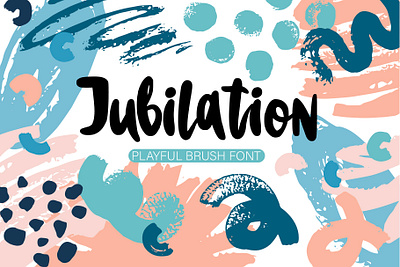 Jubilation. Playful brush font abstract branding brush font graphic design hand drawing letter lettering logo