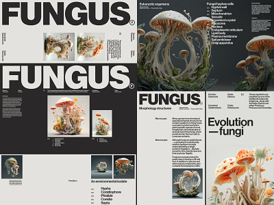 FUNGUS — 2 3d art direction branding design graphic design layout typography ui
