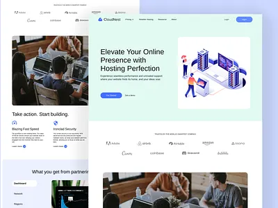 CloudNest - Hosting Provider Company Website Design company company profile corporate hosting provider landing page provider provider company ui design web design website design
