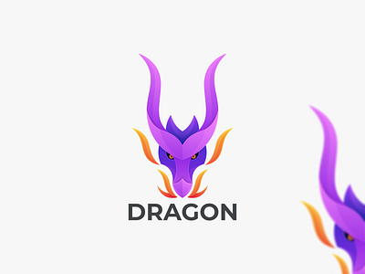 DRAGON branding design dragon dragon coloring dragon purple graphic design icon logo
