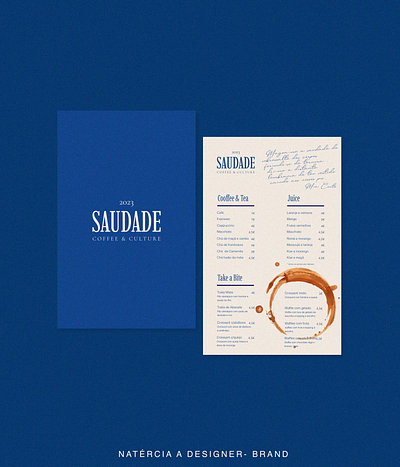 Saudade coffee & cultura brand branding graphic design logo logotipo