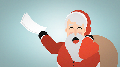 Flat Santa illustration motion frame vector