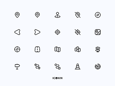 Location And Maps Icon Set app icons flat icons icon icon pack icon set iconin iconography iconpack icons iconset illustration line icons location maps place stroke icon