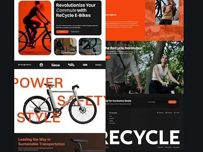 E-Bike Landing Page - Relume Design Challenge branding button darkmode designsystem desktop ebike figma footer graphic design header homepage illustration landingpage layout marketingsite orange relume ui uidesign website