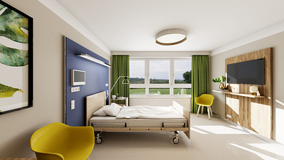 CGI 3d hospital interior design and 3D renderings 3d animation branding graphic design