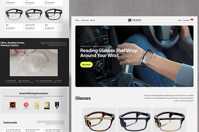 Eyewrist website design typography ui ux web design