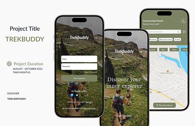 Trekbuddy app design prototyping ui user interface ux