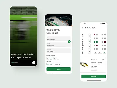 Train Ticket App app app design booking design minimal mobile app mobile app design onboarding ticket ticket booking train train ticket app ui ui design ui ux ui ux design user experience user interface ux ux design