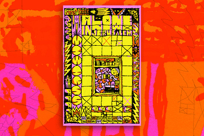 End Of The World Poster apocolypse brick design haener handlettering illustration poster poster design psychadelic punk scribble weird yellow
