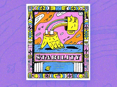 Mental Health Poster cute haener handlettering illustration mental health poster psychadelic rainbow trippy