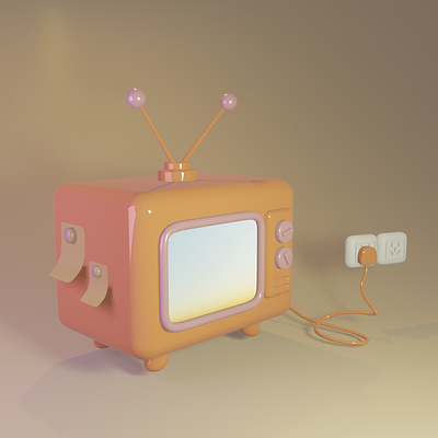 TV 3d blender design illustration tv